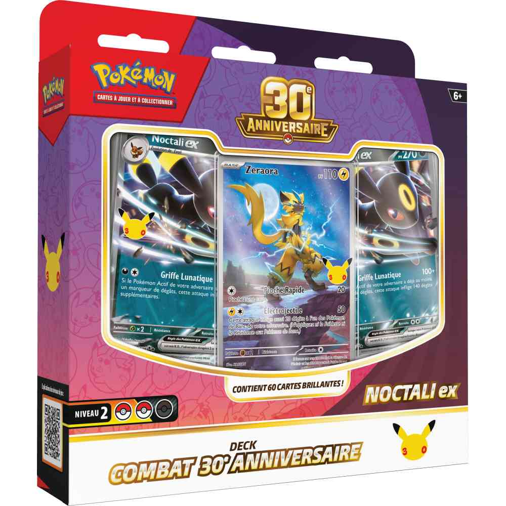 🇫🇷 Pokémon TCG – Deck Combat 30ᵉ Anniversaire Mentali-ex ou Noctali-ex ✨🌙