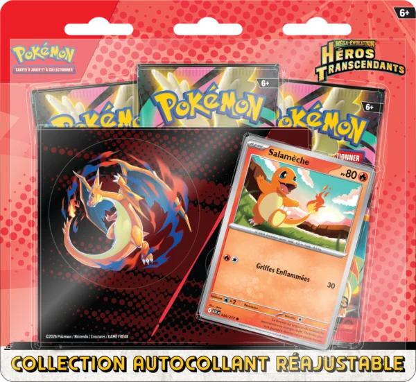 [FR] Pokémon – ✨ Collection Autocollants Réajustables – Méga-Évolution : Héros Transcendants 🎴