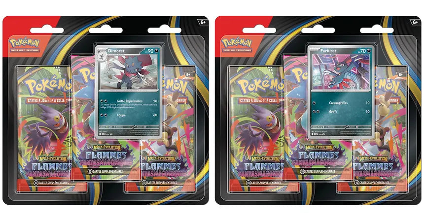 [FR] Pokémon – Tripack 3 Boosters – Flammes Fantasmagoriques 🔥🎴